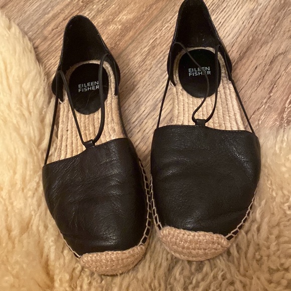 Eileen Fisher leather & weave flats - Picture 5 of 6